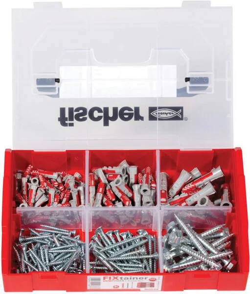 Fischer - 536162 - Duebel-Sortiment, Duopower Fixtainer 210 Stk.