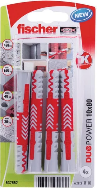 Fischer - 537652 - Duebel Duopower 10x80 4 Stk.