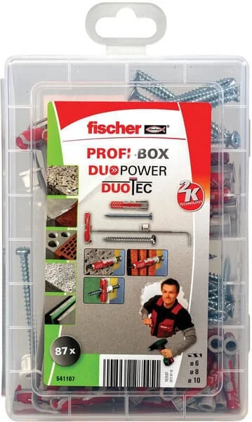 Fischer - 541107 - Profi-Box Duopower Duebel/Schrauben-Sortiment 87 Stk.
