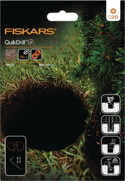 Fiskars - 134737 - Quikdrill-Verlaengerung Durchmesser 200mm
