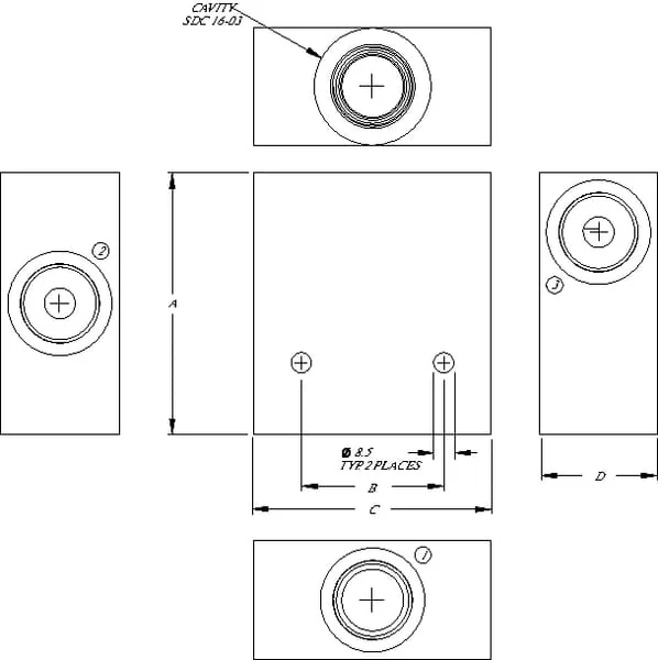 FluidPress - 33161G12A1 - Gehaeuse Aluminium 16/3 3/4
