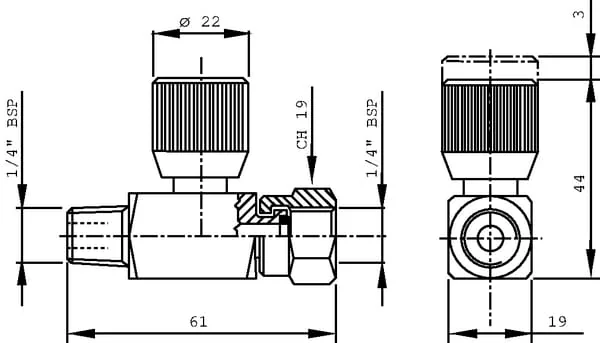 Fluidpress - EM180 - Manometer-Absperrventil
