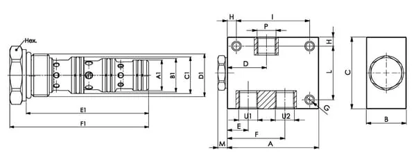 FluidPress - FPFDS16CB34A34 - Strömungsteiler 3/4-3/4 80-115 l