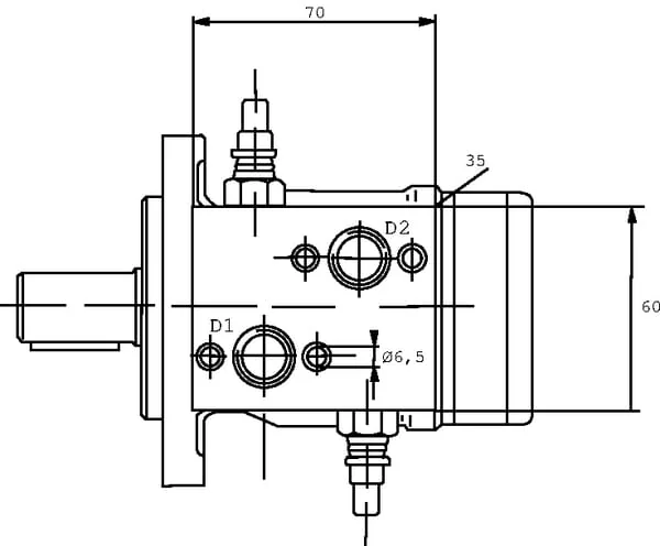FluidPress - FPMD40DF001 - Entlastungsventil OMP/OMR 1/2 BSP Anschlüsse
