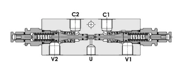 FluidPress - FPO50D38LU20 - Doppel-Gegendruckventil 3/8