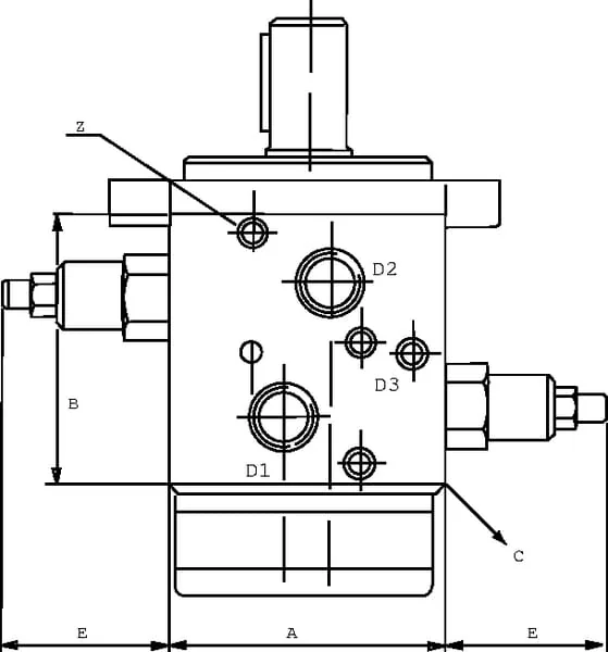 FluidPress - FPO65DFD312U35 - Gegendruck OMS FPO 65 DF D3 1/2 U 35