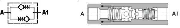FluidPress - FPRD38 - Rueckschlagventil 0,5 Bar / 8 Bar