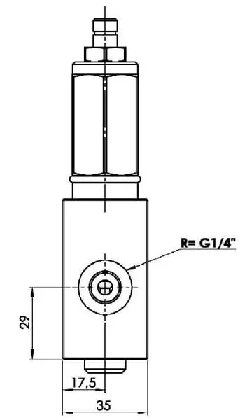 FluidPress - FPRP2D03001 - Druckminderventil 2-Wege 1/4 BSP 40 120 Bar