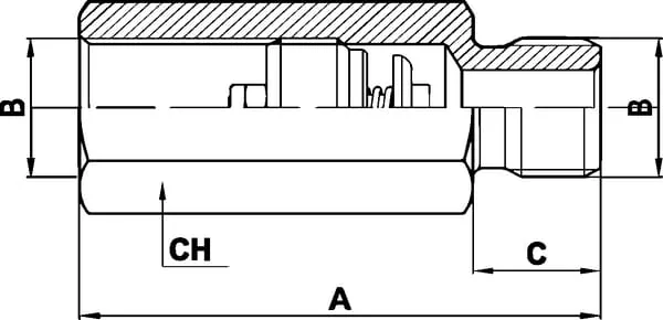 FluidPress - HBV05001F1 - Schlauchbruchventil 3/8 30L T=1mm