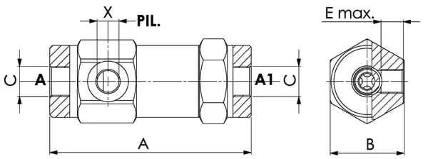 FluidPress - VUPSL20001 - Pilot-Rueckschlagventil S-12-3/4"