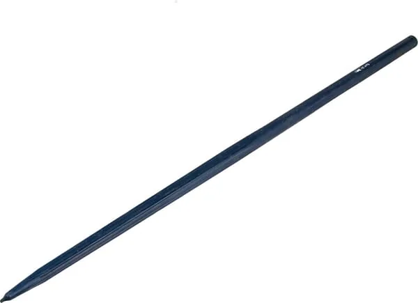 Forges du Saut du Tarn - FT201364 - Ladeschaufelzinke, Gerade, Sternprofil 35x1200mm, Spitzzinke mit M35 Diameter 11,5-Splint, Schwarz
