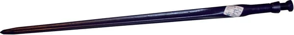 Forges du Saut du Tarn - FT484326 - Ladeschaufelzinke, Gerade, Sternprofil 35x820mm, Spitzzinke mit M22x1,5mm Mutter, Schwarz