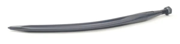 Forges du Saut du Tarn - FT486196 - Ladeschaufelzinke, Gebogen, Sternprofil 35x670mm, Spitze mit M20x1,5mm Mutter, Blau