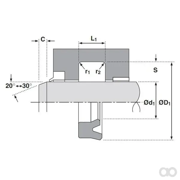 Freudenberg Simrit - SA526210UN - Dichtring 62x52x10mm