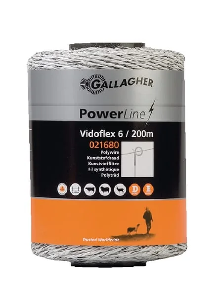 Gallagher - 021680GAL - Vidoflex 6 Weiss 200MTR