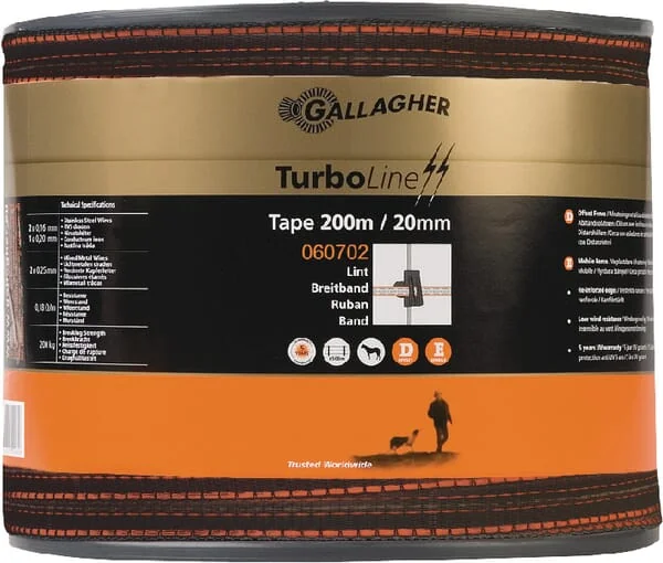 Gallagher - 060702GAL - Band Turbol. 20mm 200m Terra