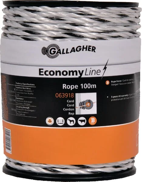 Gallagher - 063918GAL - Powerline-Schnur Eco Weiss 100 m