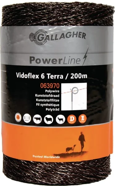 Gallagher - 063970GAL - Vidoflex-Draht 6 Terra 200 m