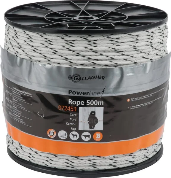Gallagher - 072453GAL - Draht Powerline Weiss, 500 m