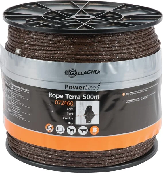Gallagher - 072460GAL - Seil Powerline Terra 500 m