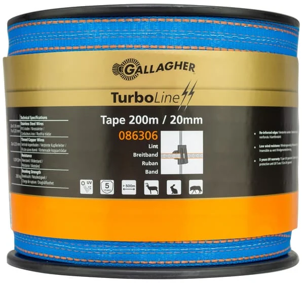 Gallagher - 086306GAL - Turboline Band 20mm Blau 200m