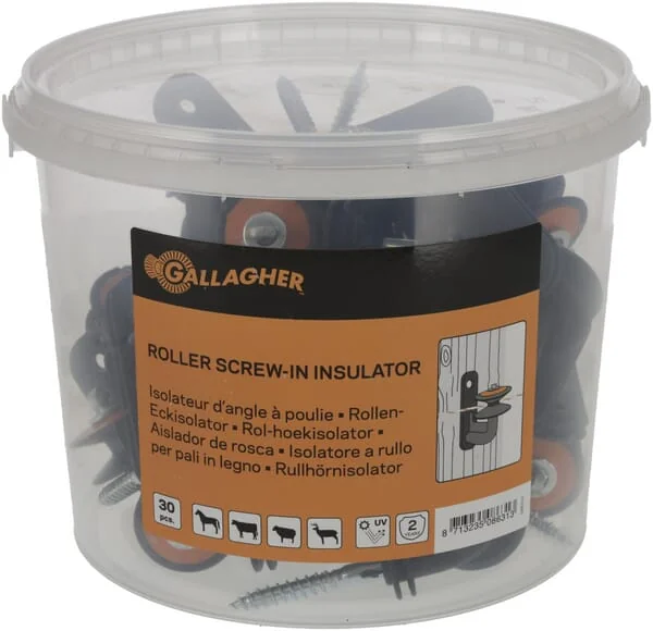 Gallagher - 086313GAL - Rollen-Einschraubisolator (30x)