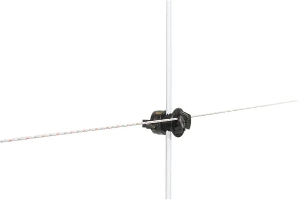 Gallagher - 656083GAL - Aufschraub-Stangenisolator Schwarz Für Pfosten 4/10mm (250x)