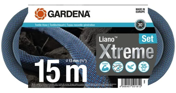 Gardena - GA18465 - Textilschlauch Liano™ Xtreme 13 mm (1/2"), 15 m Set