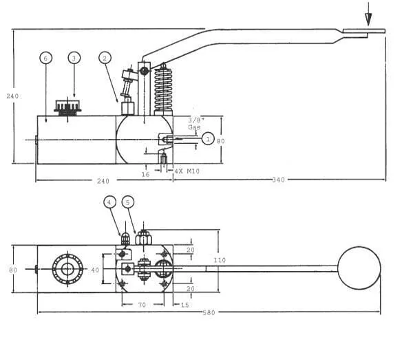 Gasparini - FP25 - Fusspumpe Mit Tank