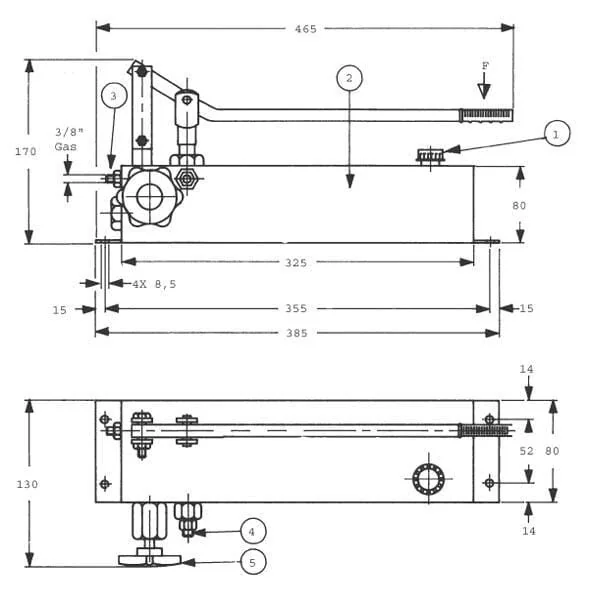 Gasparini - HP121M - Handpumpe HP 12.1/M Mit Tank