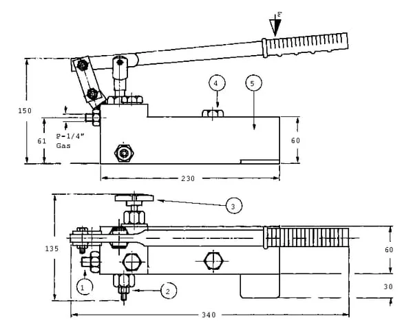 Gasparini - HP16Q - Handpumpe HP 16Q Mit Tank