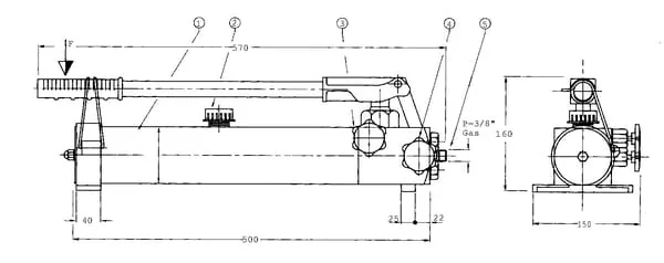 Gasparini - HP2PQ - Handpumpe Mit Tank