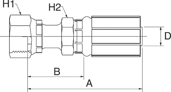 Gates - 10G12FFORX - ORFS-Fitting 5/8sl. 1.3/16-12UNF Wartel