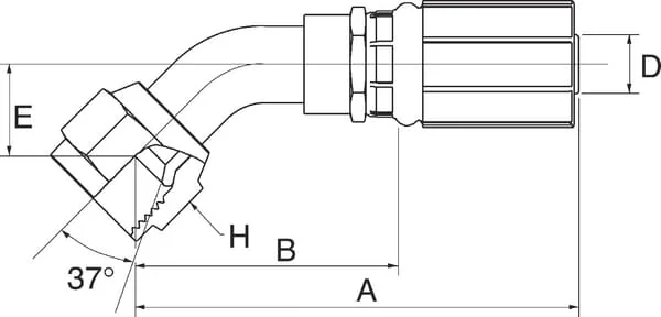 Gates - 10G12FJX45S - Pressfitting DN16-1" 1/16 JIC