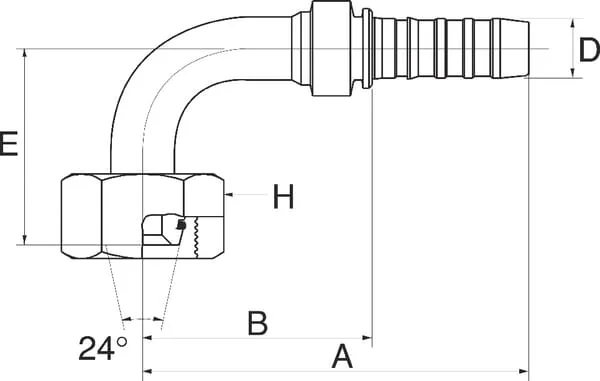 Gates - 10GS18FDLORX90 - Pressfitting