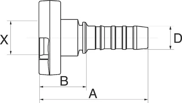 Gates - 10GS21FPFL - Fitting Poclain DN16-21mm