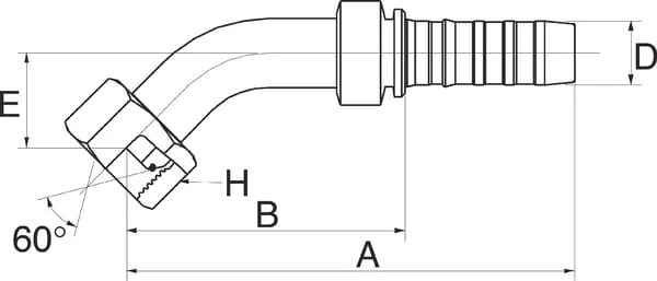 Gates - 12GS12FBSPORX45 - Einsatz 45° DN20-3/4BSP