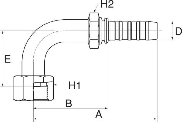 Gates - 12GS12FFORX90M - Pressfitting