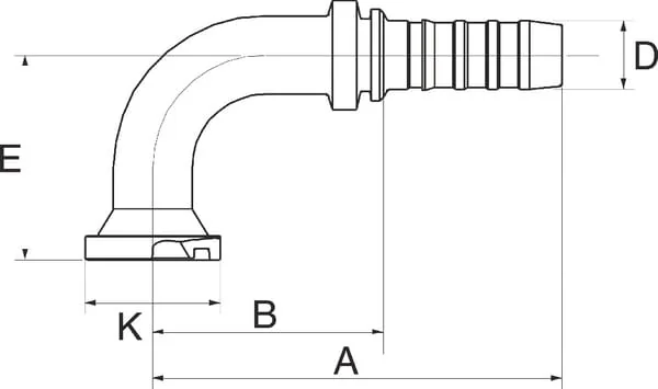 Gates - 12GS12FL90M - Pressfitting GS