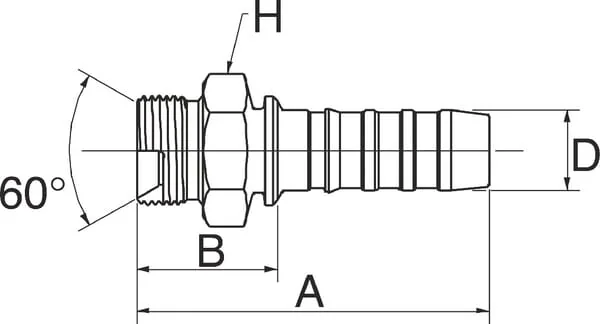 Gates - 12GS16MBSPP - Pilaar DN20-1" BSPP