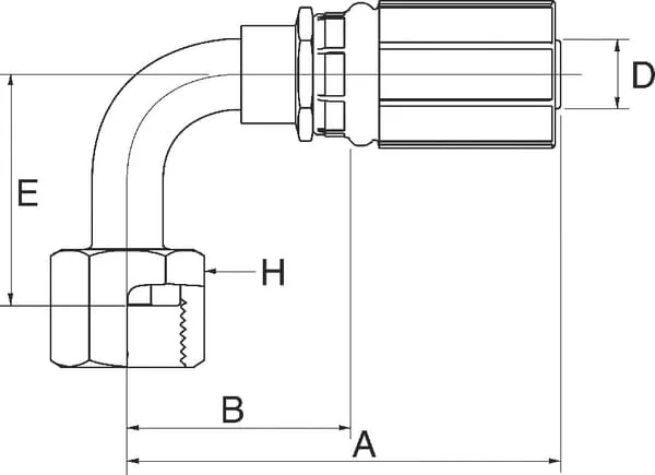Gates - 16G16FFORX90M - Pilaar 90° DN25-1"7/16ORFS