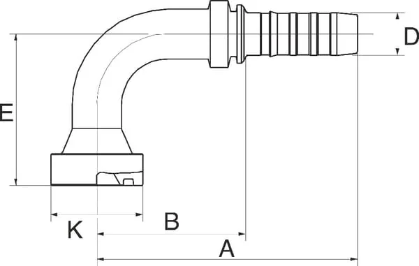 Gates - 16GS16FLC90074 - Saeule Caterp. 90° DN20-47,6