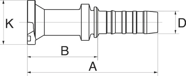 Gates - 20GS24FL - Pilaar DN32 + 60,3 Flansch