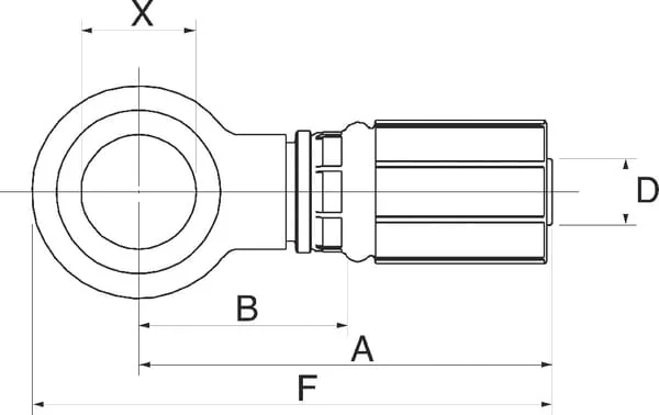 Gates - 4G4BSPBJ - Pressfitting DN6-1/4BSP Eye