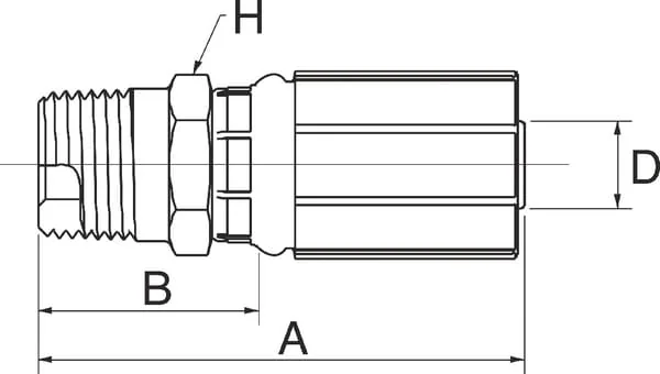 Gates - 4G4MBSPT - Saeule DN6-1/4 BSPT