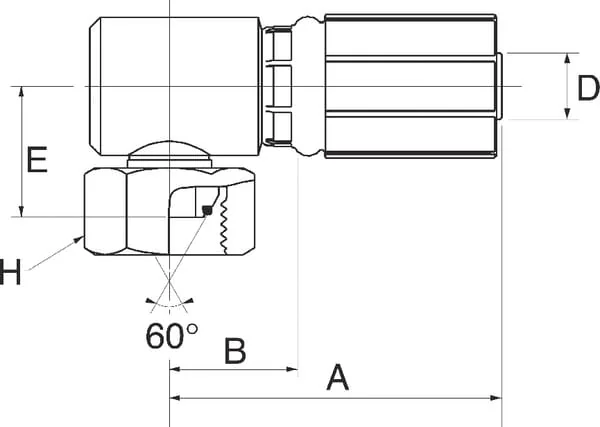 Gates - 4G6FBSPORX90BL - Fitting 90° DN6-3/8 BSP