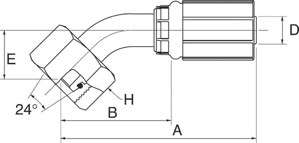 Gates - 5G12FDHORX45 - Pressfitting DN8-M20x1.5 45