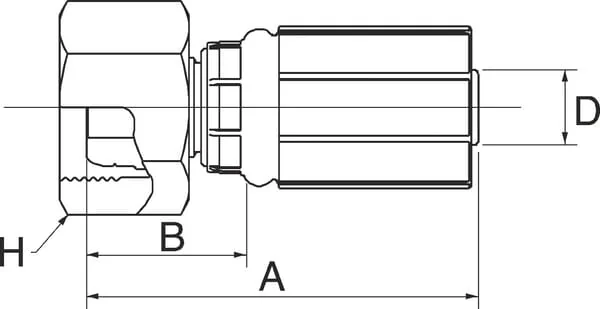 Gates - 5G13FFGX - Pilaar DN8-M20x1.5