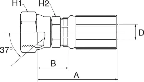 Gates - 5G5FJX - Fitting DN8-1/2 JIC