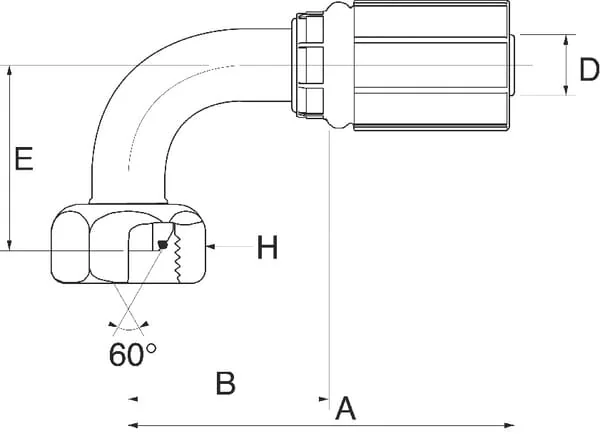 Gates - 5G6FBSPORX90 - Presskupplungsmutter 3/8 Haken